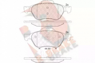 R BRAKE rb1860 -  Комплект тормозных колодок, дисковый тормоз